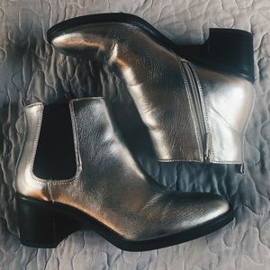 Shiny Silver Boots